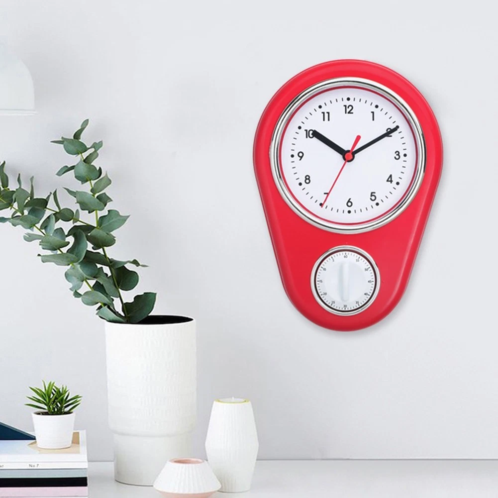 9 Inch Kitchen Timer Wall Clock Innovative Multifunction Quartz Clock New