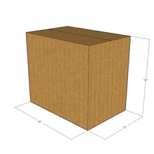 50 18x12x16 Kraft Brown Corrugated Shipping Boxes 32 ECT Single-Wall New
