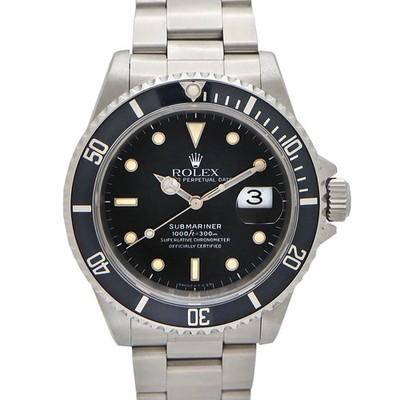 ROLEX Submariner Date 16610 schwarz Gehäusegröße 40 mm gebrauchte Herrenuhr #...