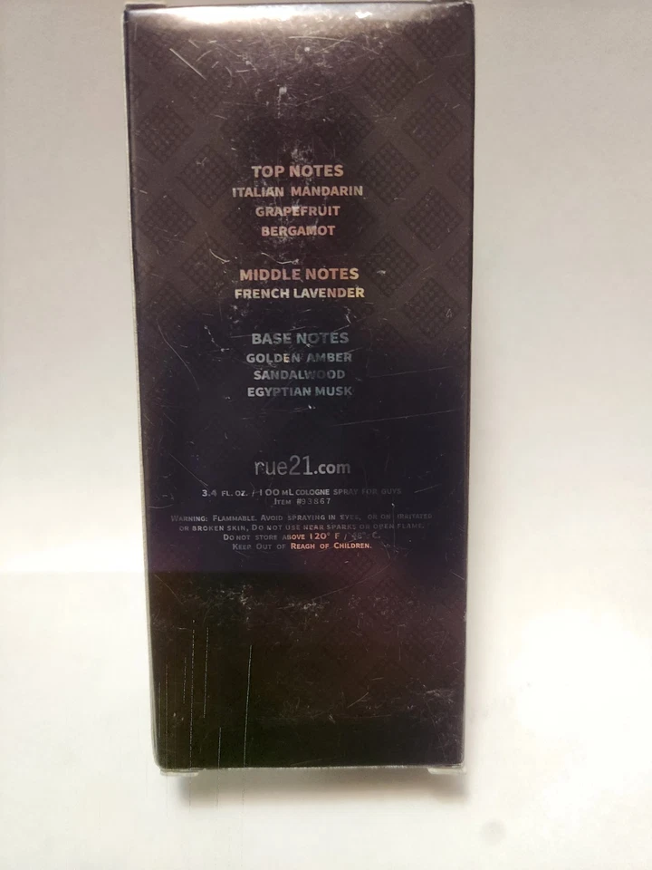 Rue21 CJ Hombre Negro Colonia Spray - 3.4 fl oz, 100 ml (CAJA IMPERFECTA) Foto 2 de 3