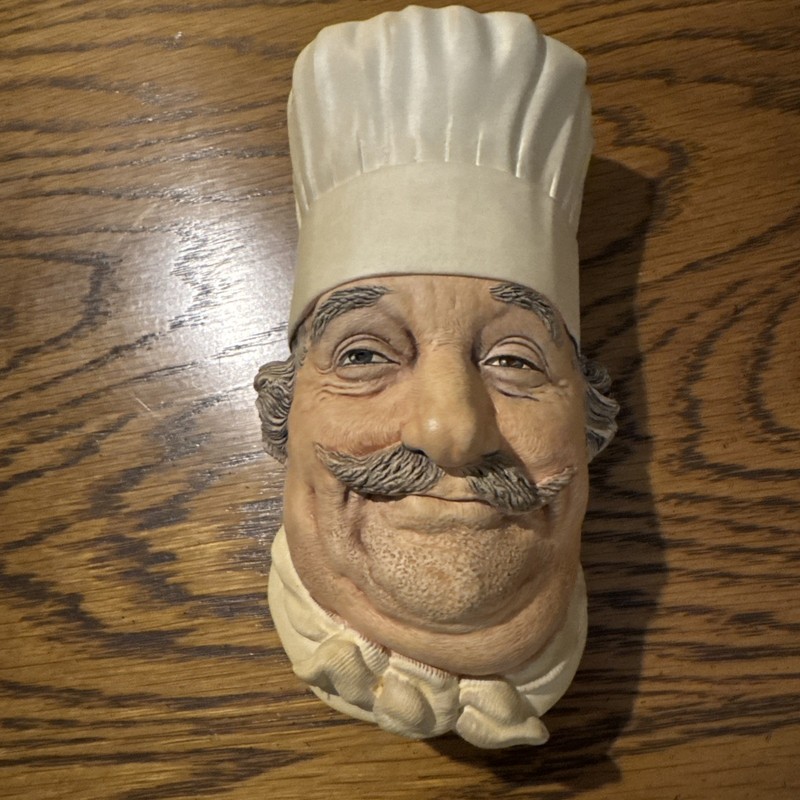 Vintage Bossons Head Chalkware Chef 1969 England Wall Hanging