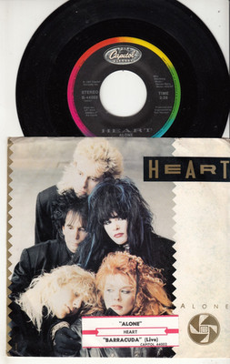 HEART - ALONE - ORIGINAL CAPITOL RECORDS 45 WPS - GREAT SHAPE