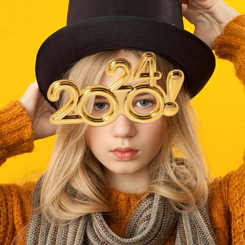 Occhiali Capodanno Divertenti Uomo e Donna Accessori Festa per Decorazioni Anni - Foto 10 di 12