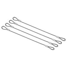 4Pcs 8" Stage Lights Safety Cable 304 Stainless Steel 2mm Dia Security Rope