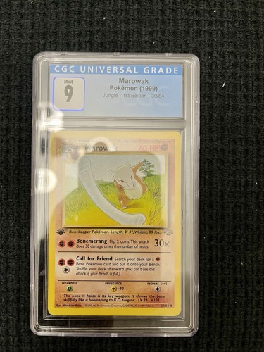Marowak (1st Edition) graded CGC 9 for sale on eBay