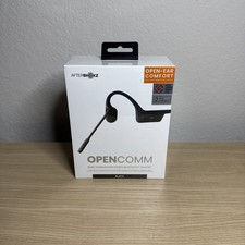 NEW AfterShokz OpenComm Bone Conduction Stereo Bluetooth Headset, Black SEALED
