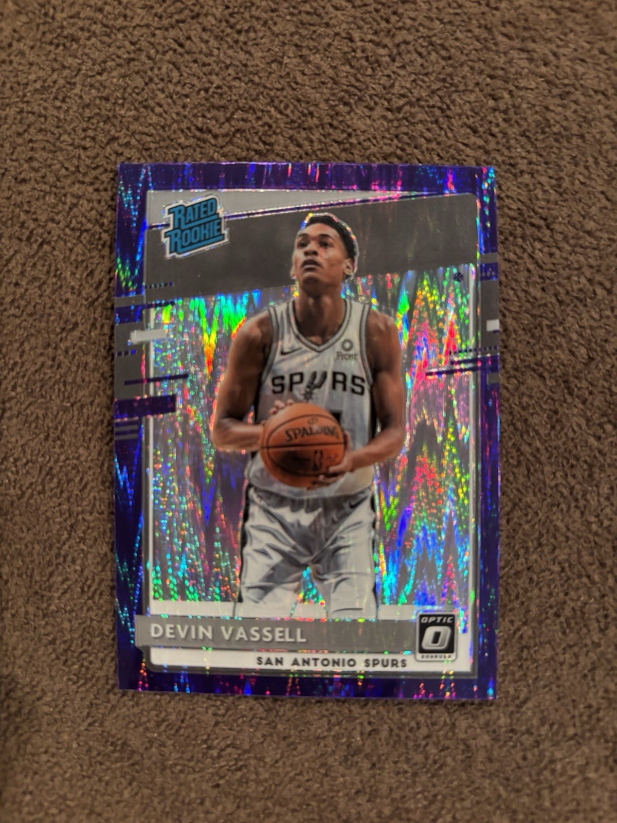 Devin Vassell 2020-21 Optic Purple Shock Rated Rookie #161