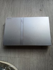 Sony PlayStation 2 PS2 Slim Silver Console Only Working No Cables or Controller