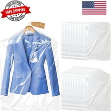 40 Pack Garment Bags - Set of 40, 60x90cm Plastic Dry Cleaning Bags for Hangi...