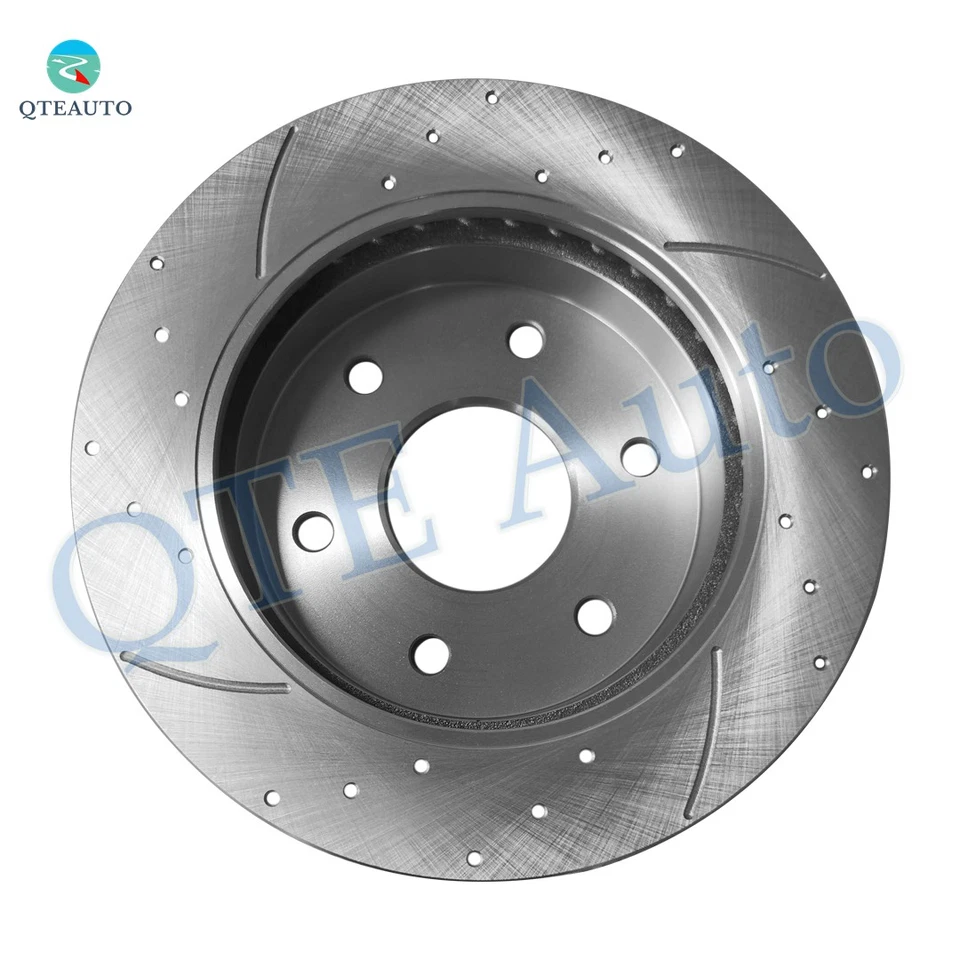 Rotores de disco de freno delanteros ranurados perforados 294,9 mm para GMC K1500 1988-1999 Foto 4 de 4