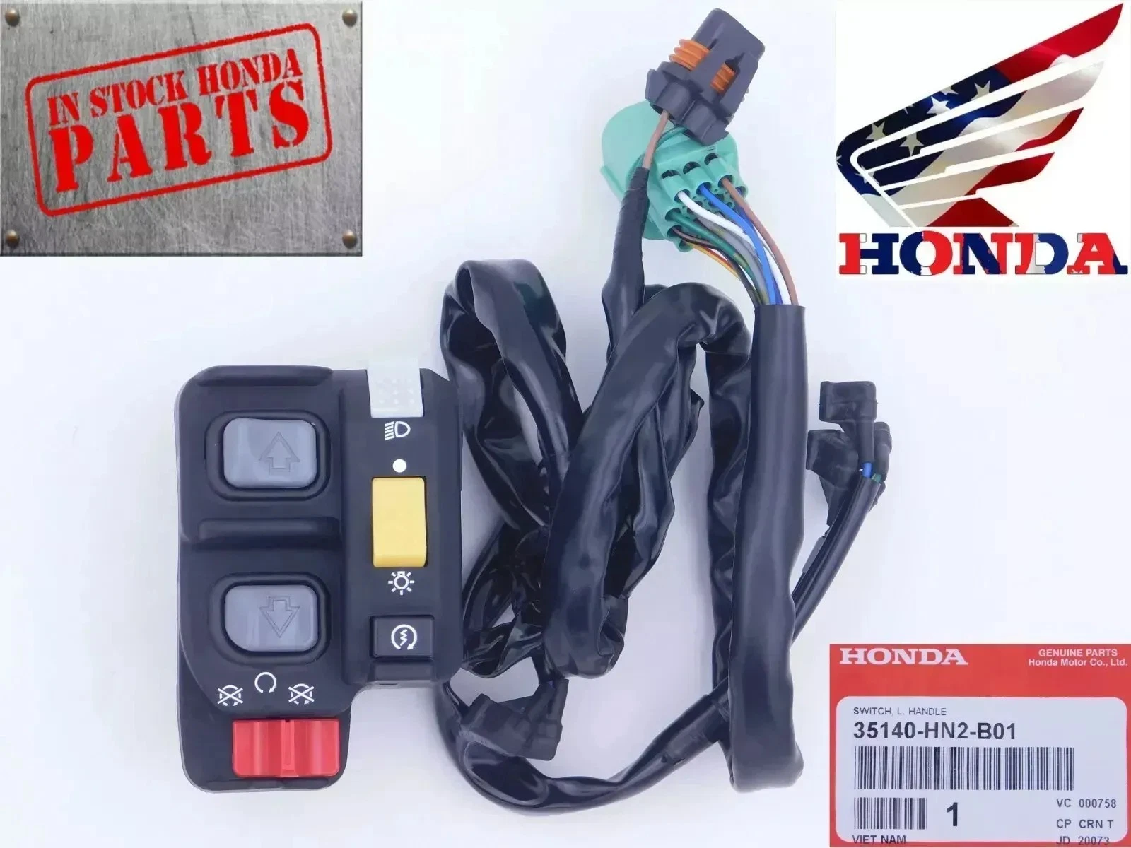 Honda Left Hand Switch 2008-2014 TRX500 FA/FPA Rubicon Start Kill OEM Genuine