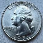 1954-S Washington Quarter  BU  90% Silver-INV#8194