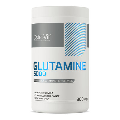 OstroVit Glutamin 5000 mg 300 Kapseln Aminosaeure Sport Nahrung EU Fuer Sportler