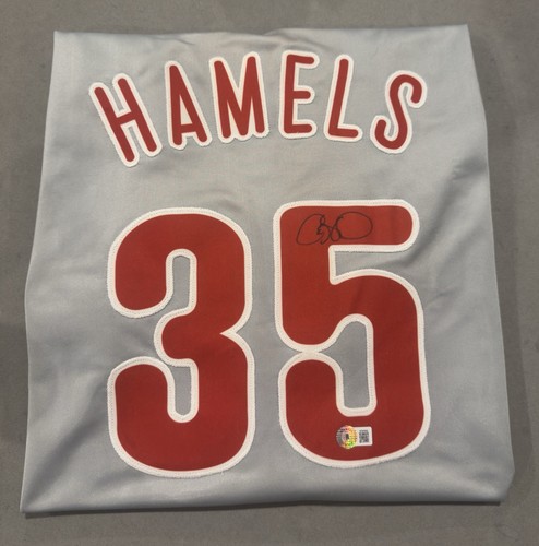 Autographed/Signed Cole Hamels Philadelphia Jersey Beckett BAS COA