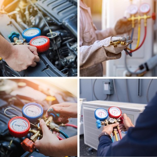 5 Fuß AC Diagnose Krümmer Freon Messgerät Set für R410A R404A R22 R134a R12 R22... - Bild 6 von 9