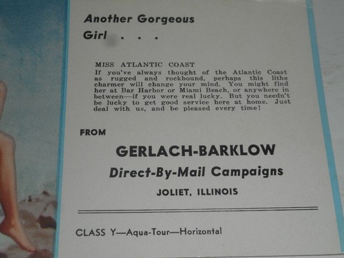 Pin Up Girl Tintenlöscher MISS ATLANTIC COAST PEARL FRUSH GERLACH BARKLOW um 1950 - Bild 3 von 7