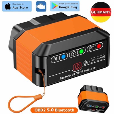 ELM327 OBD2 Bluetooth Scanner,OBD2 Diagnosegerät Scanner Adapter Android Windows