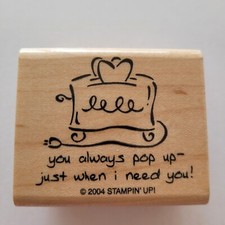 You Always Pop Up Just When I Need You Mounted Rubber Stamp 2004 Stampin Up