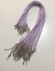 3Pcs Necklace Lot Faux Leather Lavender/light Purple Silver Clasp 18” Men Women. — photo 8