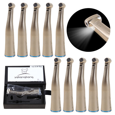 1-10 NSK Style Dental LED Fiber Optic 1:1 Contra Angle Handpiece Inner E-type