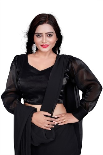 Saree Blouse Readymade Designer Sari Choli Indian Party Wear Bollywood Dress - Picture 57 of 64