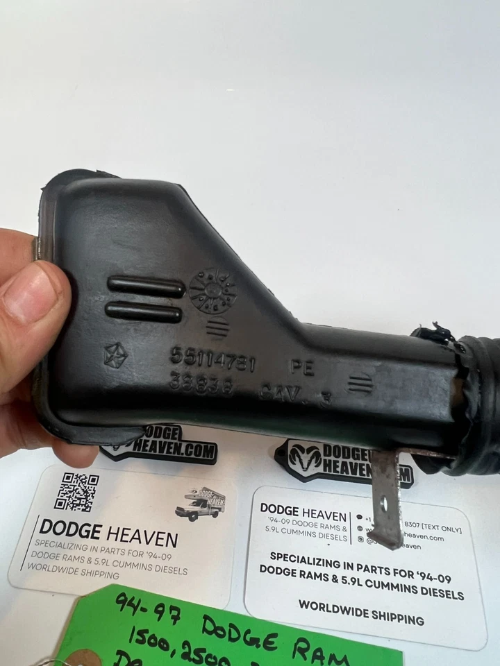 OEM 1994-1997 Dodge Ram Driver / LH Window Vent Duct 55114781 1500 2500 3500 - Image 3 of 4