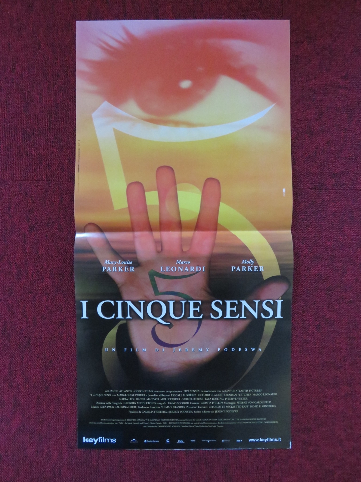 Locandina originale film I cinque sensi (1999) - Regia di Jeremy Podeswa