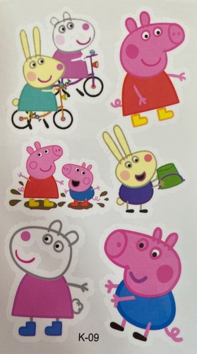 Peppa Pig Temporary Removable Tattoo Stickers Birthday Stickers Kids Tattoo K09 - Picture 8 of 8
