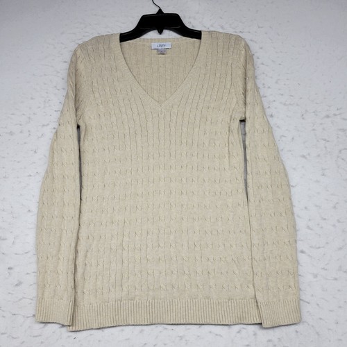 Loft Sweater Womens Medium M Ivory 