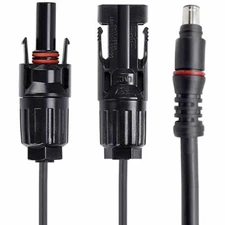 ACOPOWER Solar Connector Solar to 8mm Adapter Cable Black