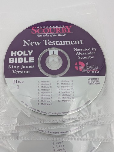 KJV Audio Holy Bible on CD Alexander Scourby 46 Old Testament & 14 New Testament - Foto 7 di 12