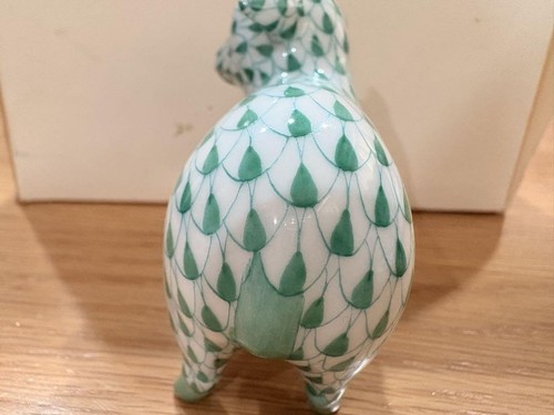Herend Sheep Figurine 2003 Green Porcelain Height 6.5cm Animal No Box Used - Picture 5 of 5