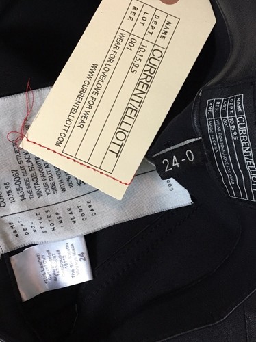 $1K CURRENT ELLIOTT “THE SIDE SLIT” CROPPED LEATHER LEGGING, SZ 24 BLACK NWT!! - Picture 11 of 12