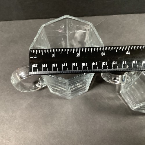 2 Arcoroc OCTIME Clear Durable Coffee Mugs Octagon 8-Sided France 8-Oz Capacity - Picture 2 of 7