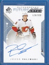 2018/19 SP AUTHENTIC Juuso Valimaki FUTURE WATCH AUTO ROOKIE RC /999 COYOTES