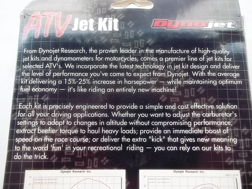 DYNOJET ATV JET KIT Q609.001 STAGE 1 ARTIC CAT XT500 4X4 408084 jh - Image 4 of 4