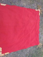 100 Wool Blankets / Leather Trim w/Metal Medallions Western Motif/ Ceramonal