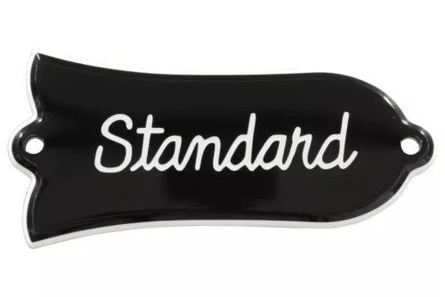 Engraved "Standard" Truss Rod Cover for Gibson Guitars 2ply B/W