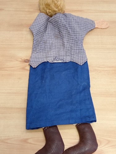 Vintage 1960s Paper Papier Mache / Ceramic Head Hand Glove Puppet Marionette - Picture 7 of 12