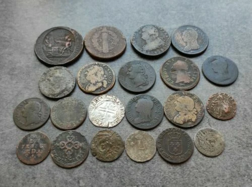 Lots de pièces de monnaie françaises monnaie royale