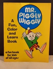 Vintage Mr. Piggly Wiggly  A Fun Color and Learn Book 1975