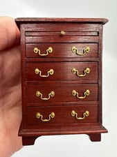 Dolls house miniature 1:12 ARTISAN chest of drawers by ROY SHERWOOD 1990