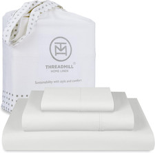 Luxurious 100 Cotton Twin XL Sheets Set - 600 TC, Deep Pocket, Light Grey