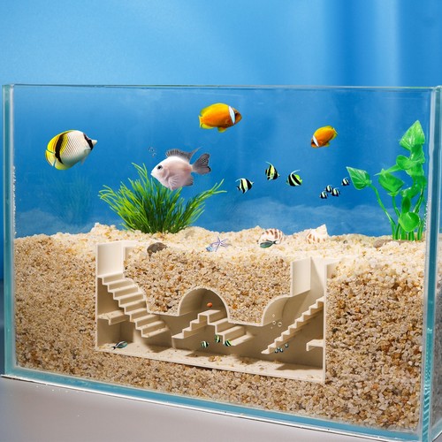 Underground Multi-shape Cave Aquarium Fish Tank Decor Cave Corner Tunnel Shelter - Picture 94 of 193