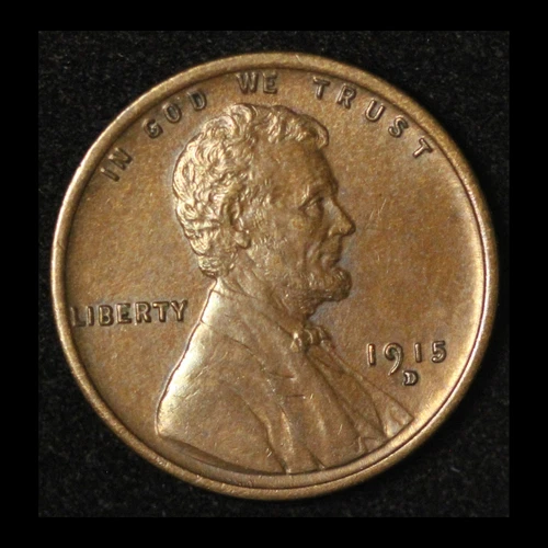 1915-D 1c Lincoln Penny-AU- Free Shipping USA