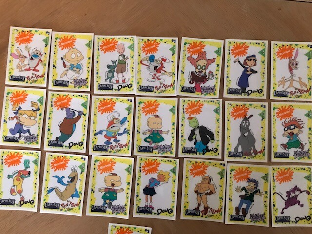 COMPLETE SET 22 CARDS NICKTOONS NICKELODEON CAPRI SUN vintage DOUG ren & stimpy