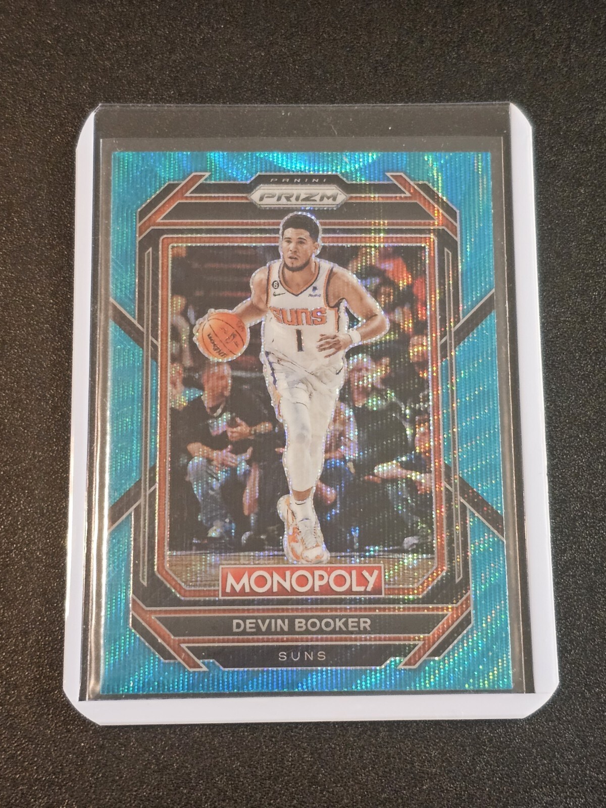 2022-23 Panini Prizm Monopoly Devin Booker Blue Aqua Wave SP Card #71 🔥 Phoenix