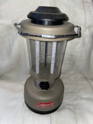 Coleman Fluorescent Lantern Model 5355-700 Camping 2 Bulb TAN