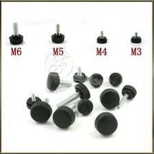 Thumbscrew Bolt Knurled Thumb Screws Hand Knob M3 M4 M5 M6 Black Plastic Round