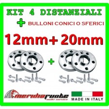 KIT 4 DISTANZIALI PER VOLKSWAGEN GOLF 4 1J 1998 -2004 PROMEX ITALY 12mm + 20mm S